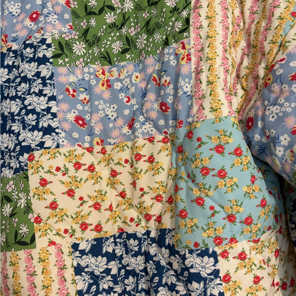 Floral printed Patchwork Jacket - Picture 5 of 6